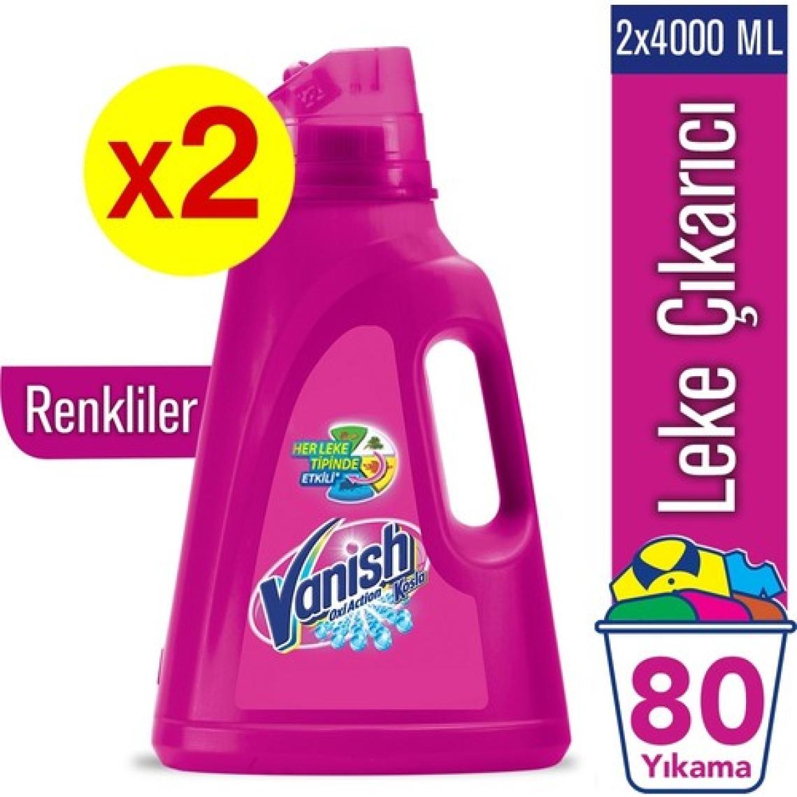 Vanish Kosla Sıvı Leke Çıkarıcı 2'li Set / 4000 x 2 Renkliler için
