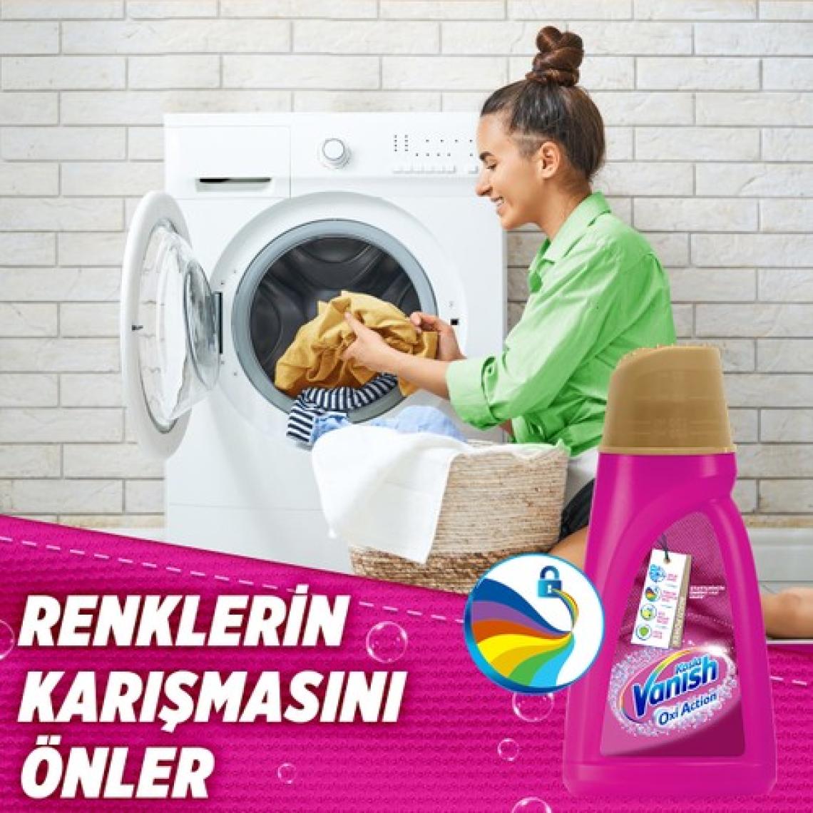Vanish Kosla Multipower Renkliler için Leke Çıkarıcı ve Deterjan Güçlendirici Sıvı 1000 ml