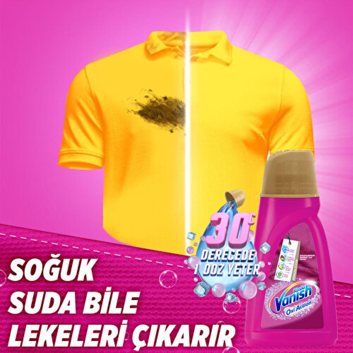 Vanish Kosla Multipower Renkliler için Leke Çıkarıcı ve Deterjan Güçlendirici Sıvı 1000 ml