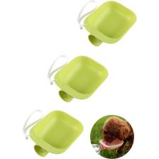 3 Adet Evcil Hayvan Kedi Köpek Suluğu Seyahat Su Şişesi Kasesi Pet Şişe Bağlantılı Kabı 3 Adet