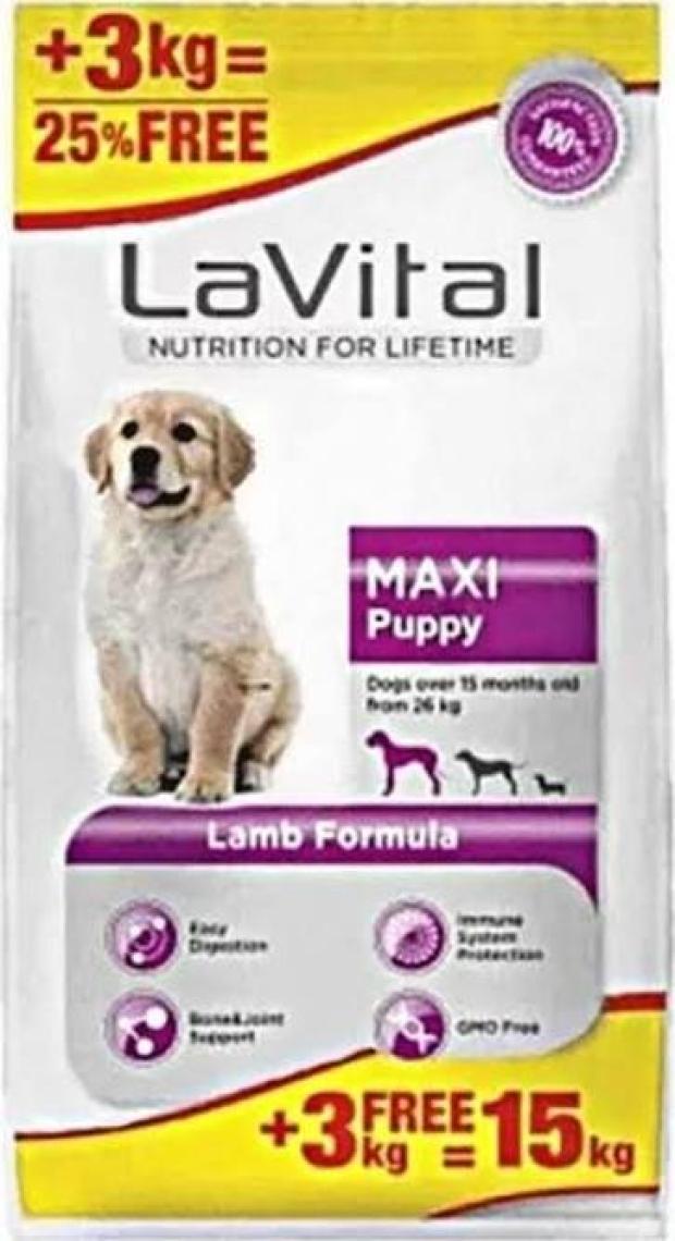 Lavital Maxi Puppy Lamb 12 Kg + 3 Kg