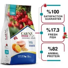 Carni Life Cranberry Balık ve Portakallı Mini Irk Yavru Köpek Maması 2,5 kg
