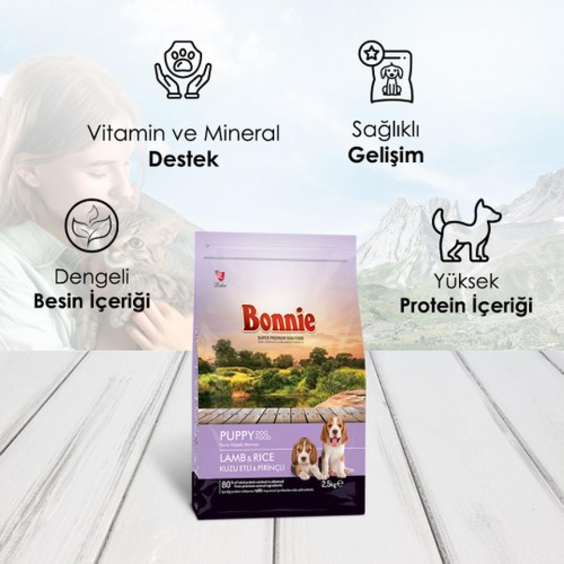 Bonnie Kuzulu ve Pirinçli Yavru Köpek Maması 2.5 kg