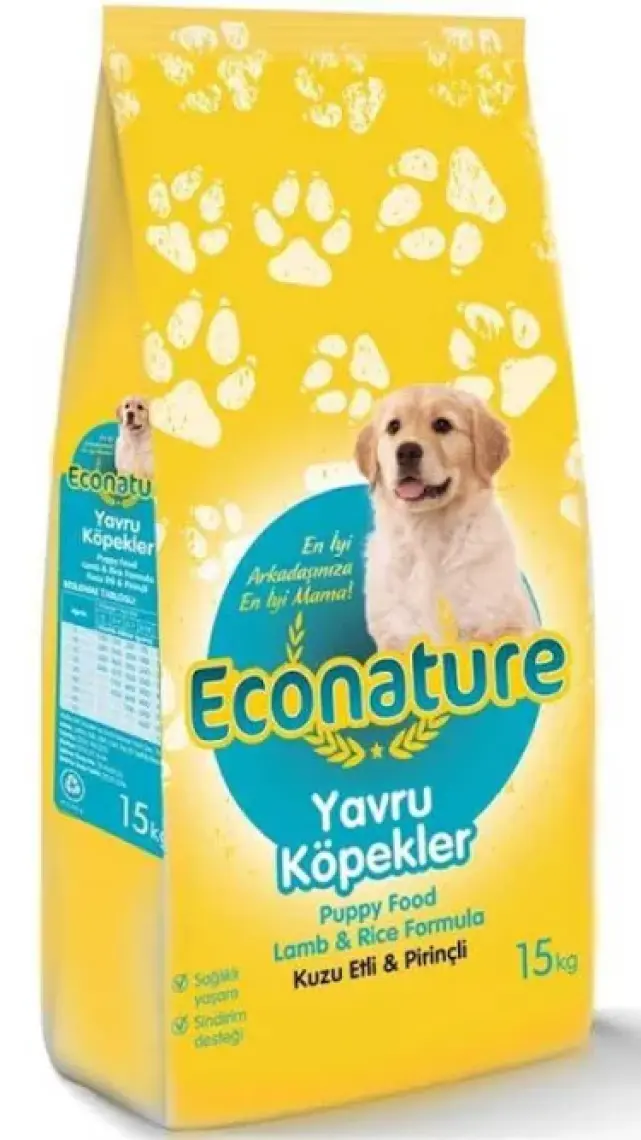 Econature Plus Puppy Kuzu Etli ve Pirinçli Yavru Köpek Maması 15 kg