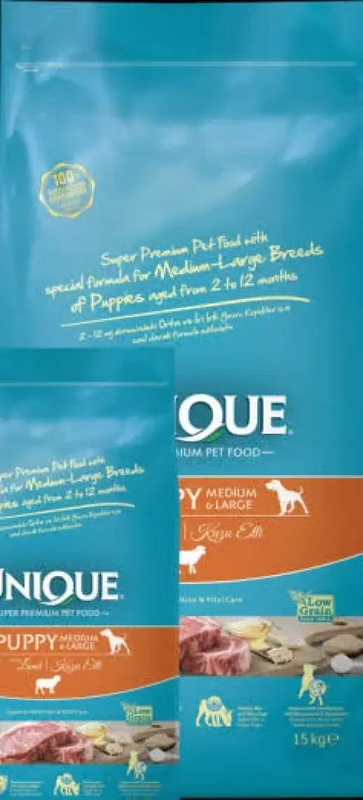 Unique Orta ve Iri Irk Yavru Köpek Maması Kuzu Etli 15 kg