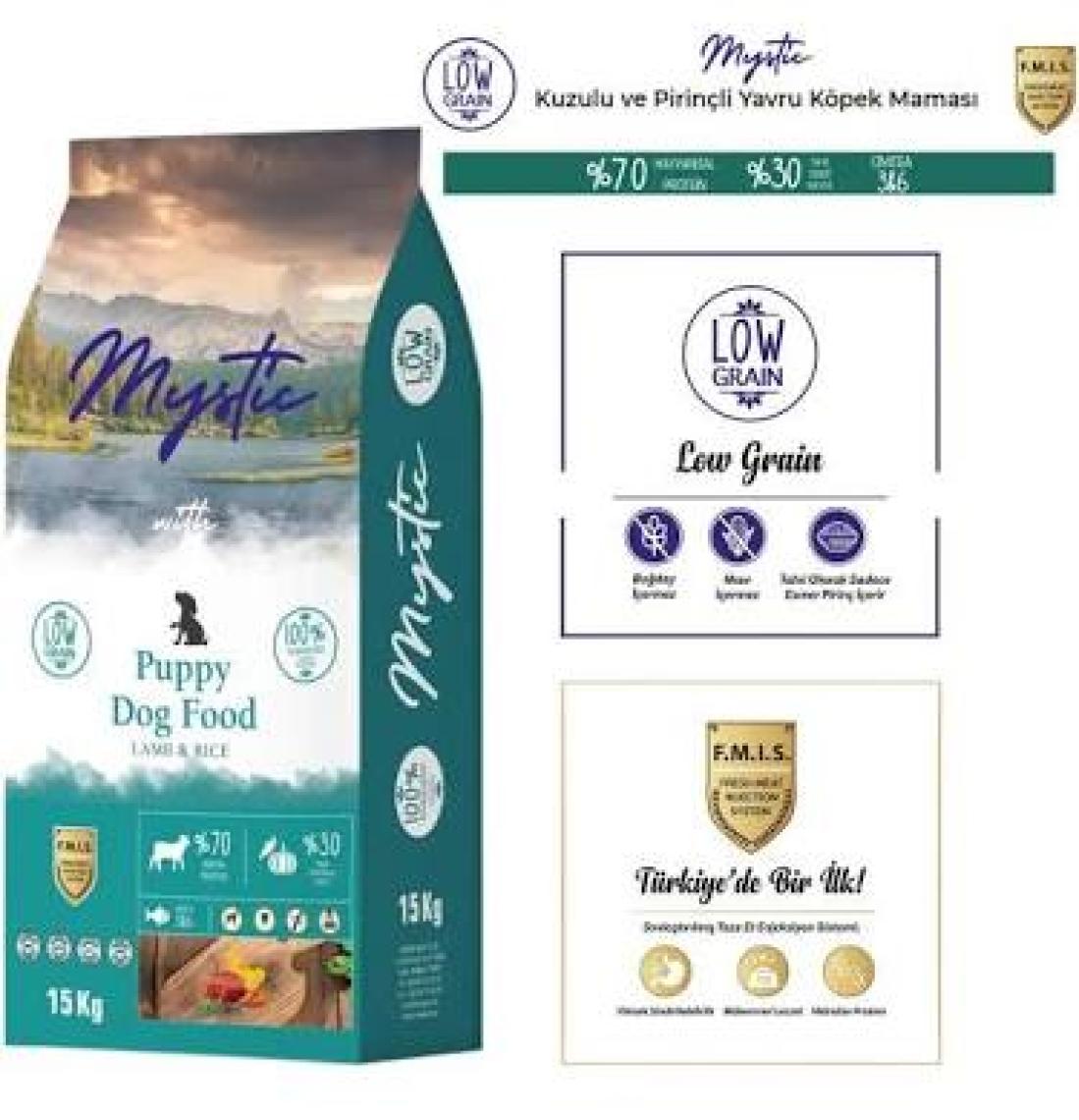 Mystic Az Tahıllı Yavru Köpek Maması Kuzu 15Kg