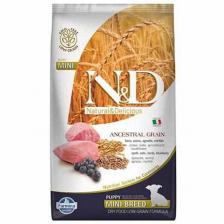 N&D Ancestral Grain Düşük Tahıllı Kuzu Etli ve Yaban Mersinli 7 kg Küçük Irk Yavru Köpek Maması