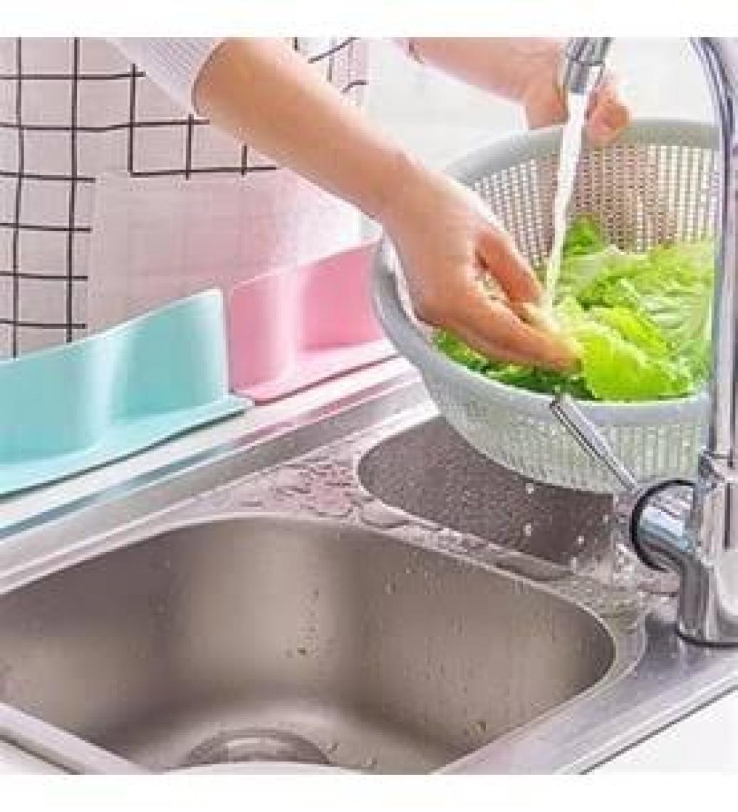 Ezolan Buffer Vantuzlu Kauçuk Sıvı Su Sızdırmaz Izalasyon Mutfak Banyo Duş Bariyeri Lavabo Kenar Tutucu Set