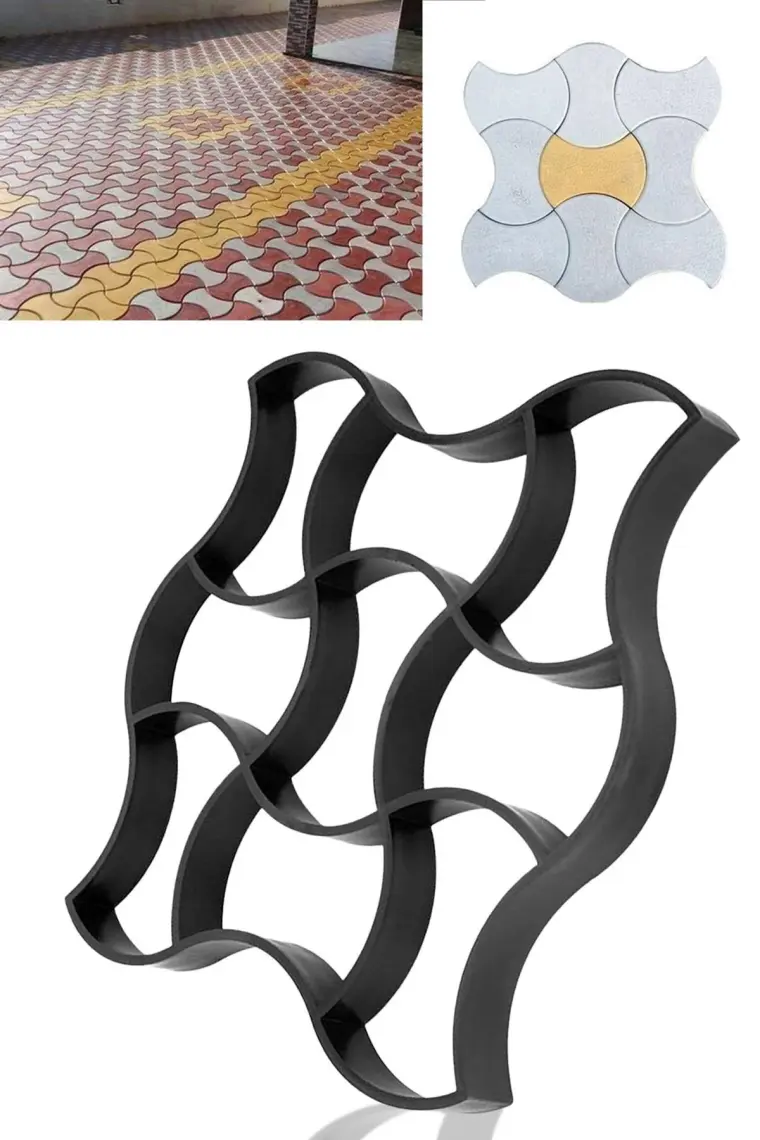 Taşmatik Parke Kilit Taşı Kalıbı Bahçe Taş Kalıp Zemin Kaplama Kalıbı 49X49 cm