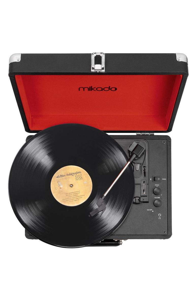 Nostalgia Mn-p317 Siyah Çanta Pikap Bluetooth Destekli Rca Müzik Kutusu
