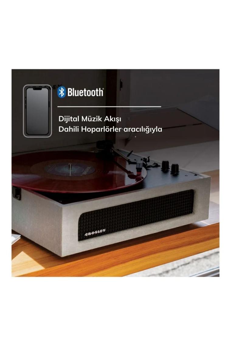 Vintage Bluetooth Alıcılı Ve Taşınabilir Müzik Pikap