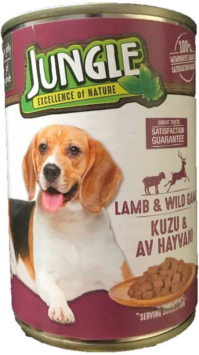 Jungle  Köpek 415 Gr Kuzu Etli-Av Hayvanlı Konserve