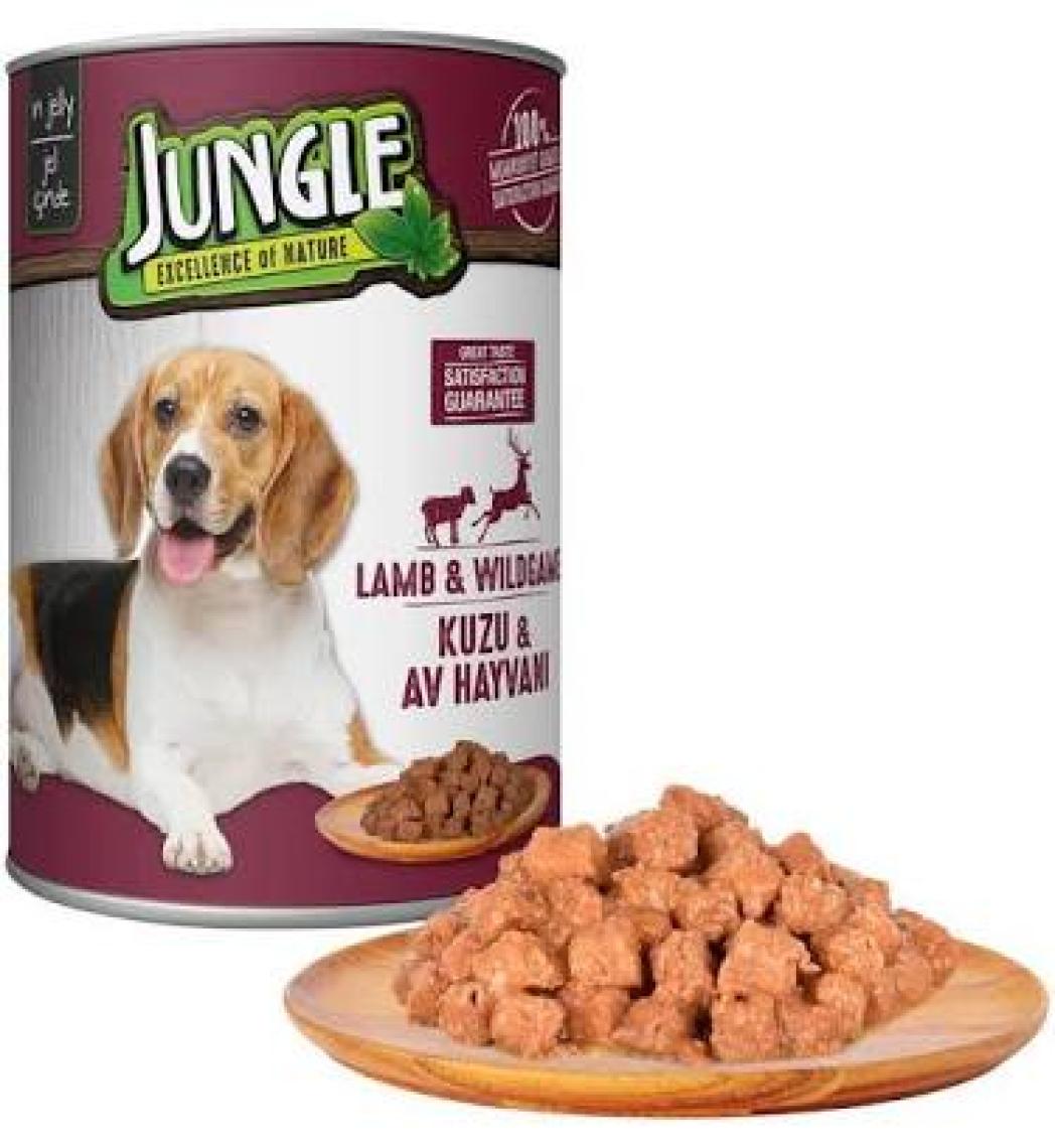 Jungle  Köpek 415 Gr Kuzu Etli-Av Hayvanlı Konserve