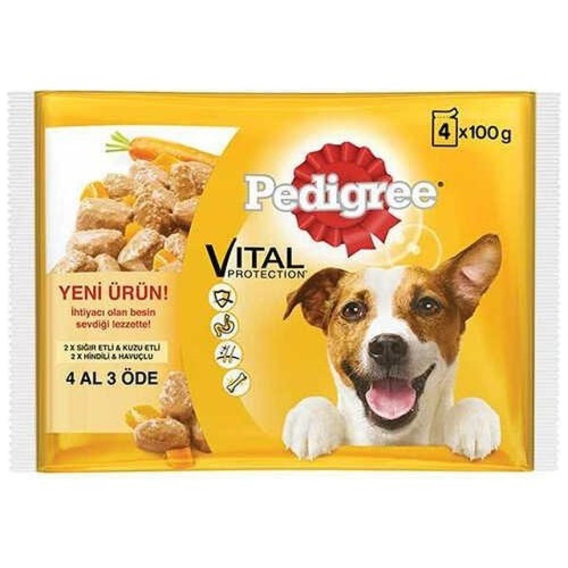 Pedigree Multipack Karışık Çeşit Yetişkin Köpek Konservesi 100gr (4'lü)