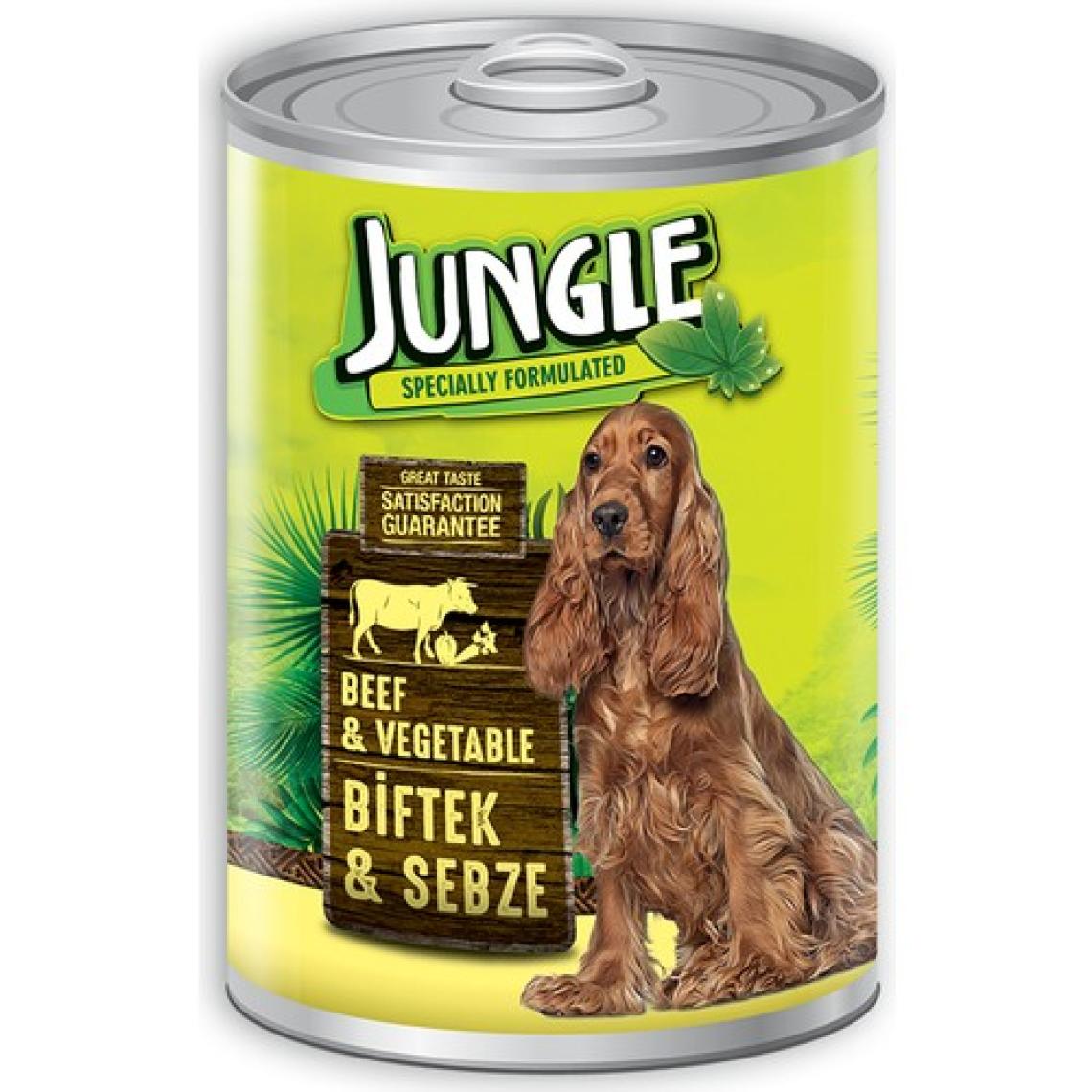 Jungle Biftek ve Sebzeli 415 gr Yetişkin Köpek Konservesi