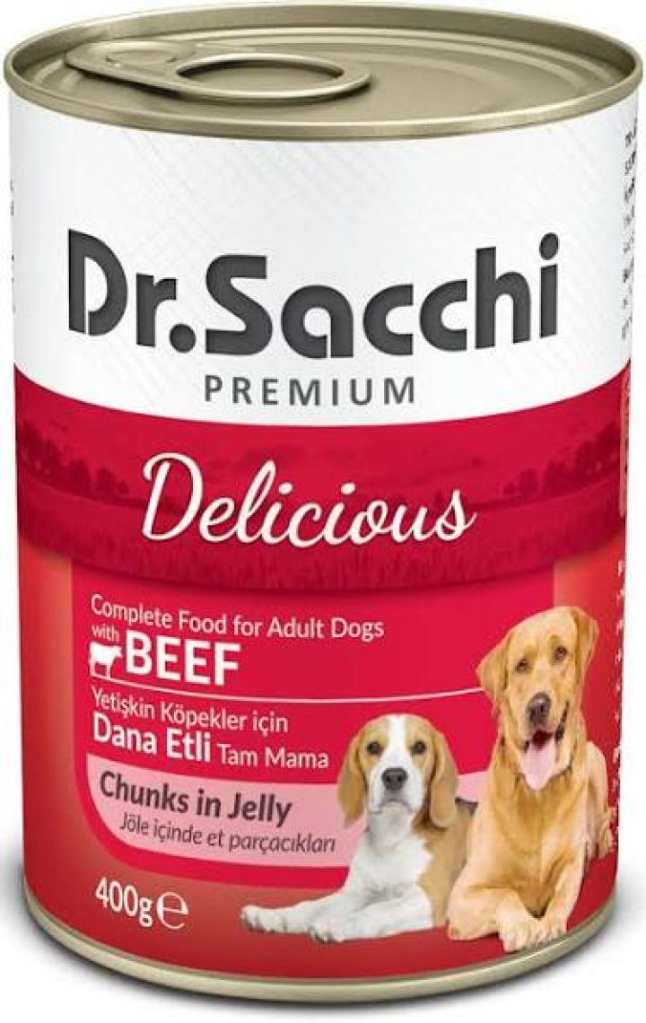 Dr.Sacchi Köpek Konserve Sığır Etli 400 gr  gk