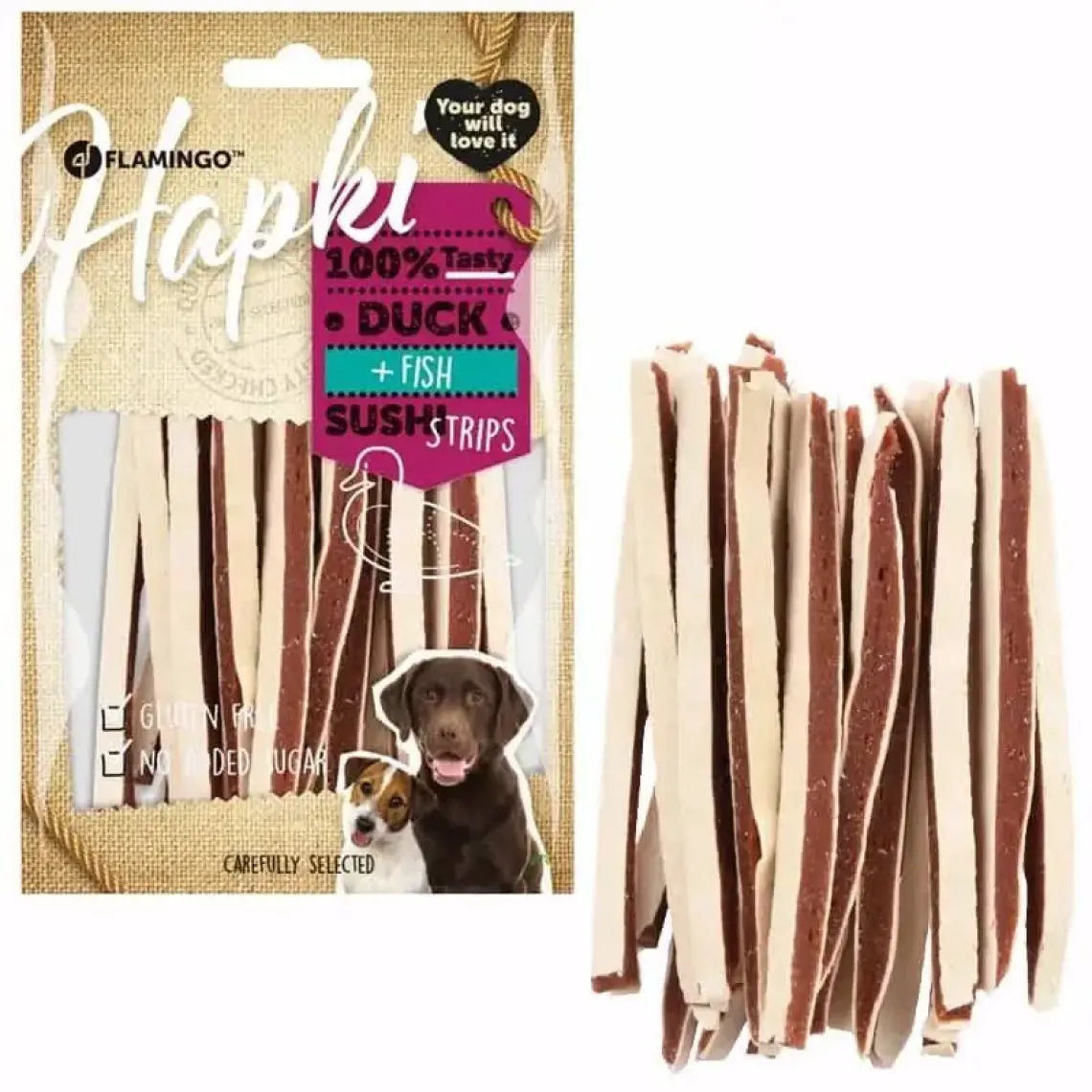 Flamingo Hapki Ördekli Balıklı Şerit Köpek Ödülü 85gr