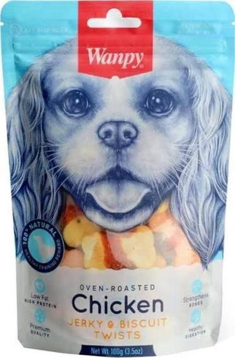 Wanpy Bisküvi Üzeri Tavuk Sargılı 100gr BA-04H Köpek Ödül Köpek Ödül