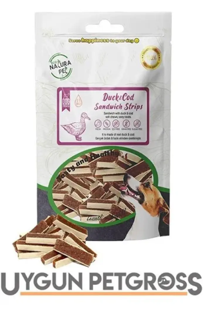 Natura Pet Eco Natura Pet Duck&cod Sandwich Ördekli Sandiviç Köpek Ödülü 100GR