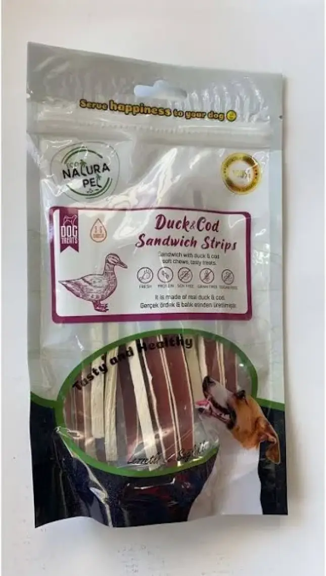 Natura Pet Eco Natura Pet Duck&cod Sandwich Ördekli Sandiviç Köpek Ödülü 100GR