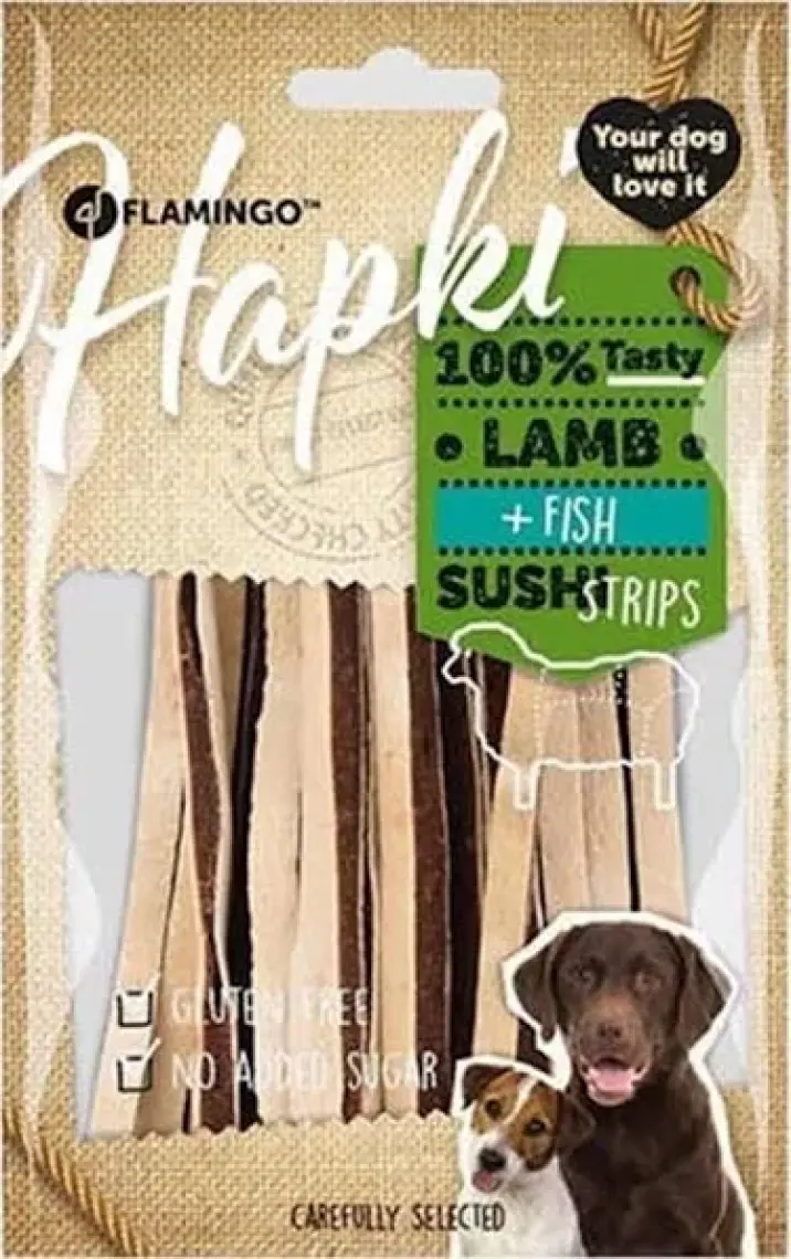 Flamingo Hapki Kuzulu Balıklı Şerit Köpek Ödülü 85gr