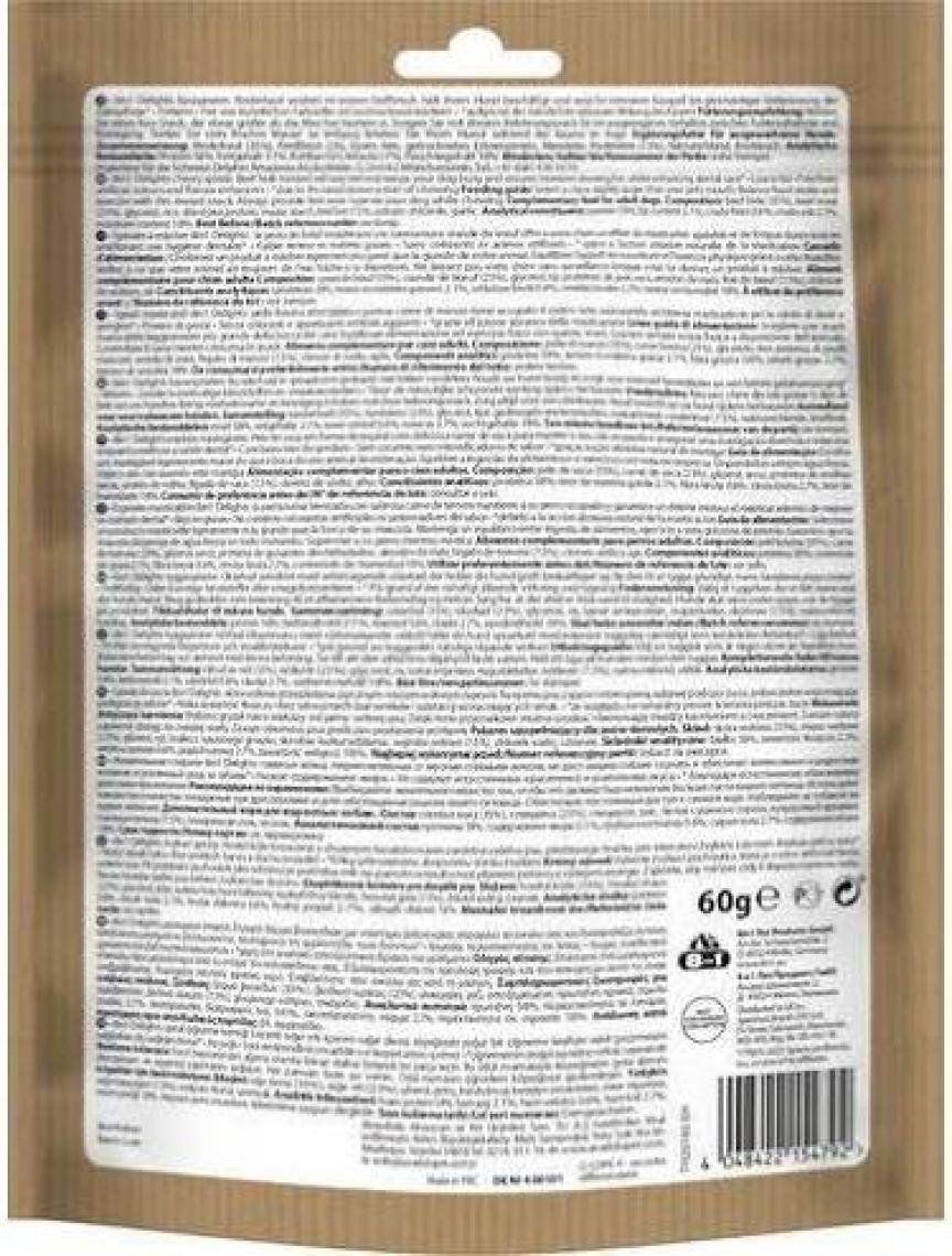 8in1 Smart Delights Beef Spirals Biftekli Burgu Köpek Ödülü 6lı