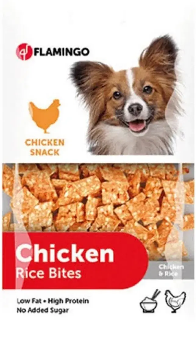 Flamingo Chick'n Tavuklu ve Pirinçli Köpek Ödül Maması 85gr