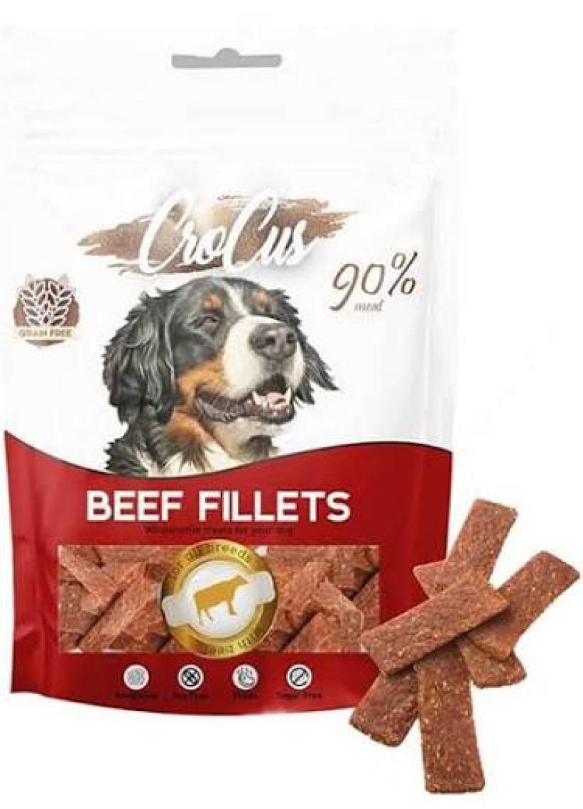 Crocus Beef Fillets Biftek Etli Tahılsız Köpek Ödülü 80g