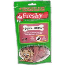 Freshy Ducky Stripes Gerçek Ördek Etli Köpek Ödül 20'li