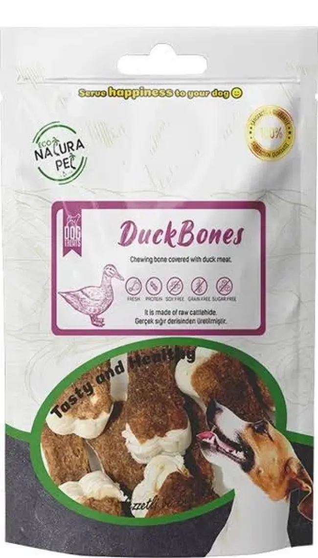 Natura Pet Eco Natura Pet Duck Bones Ördek Eti Kaplı Press Kemik Köpek Ödülü 105GR