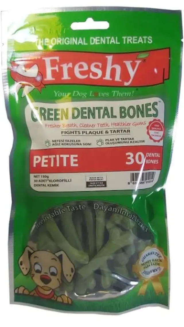 Freshy Green Dental Bones Petite 30 Adet Dental