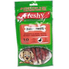 Ducky Twists - Ördek Kaplı Sütlü Burgu Köpek Ödülü 90 gr - 10 Çubuk