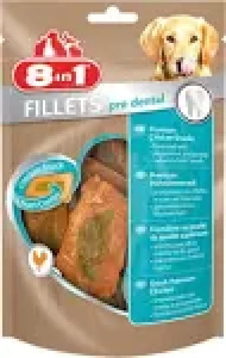 8in1 Poch Fillets Pro Dental Nane Aromalı Köpek Ödülü 80gr