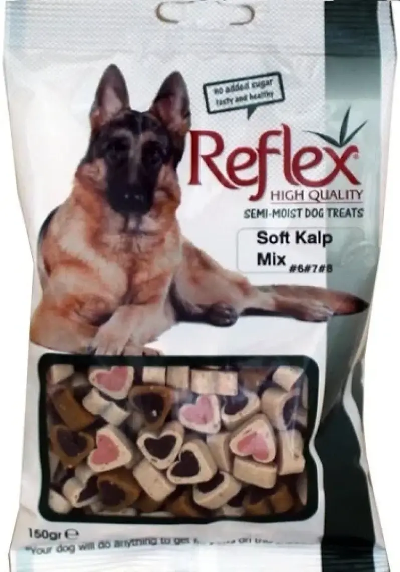Reflex PlusYarı Yumuşak Ödül Maması Mini Kalp Mix 150 gr