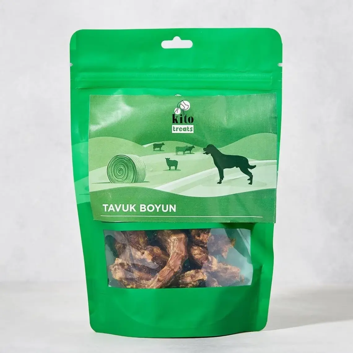 Kito Tavuk Boyun Çiğnemelik Köpek Ödül Maması %100 Doğal, Glutensiz, Organik 100 gr