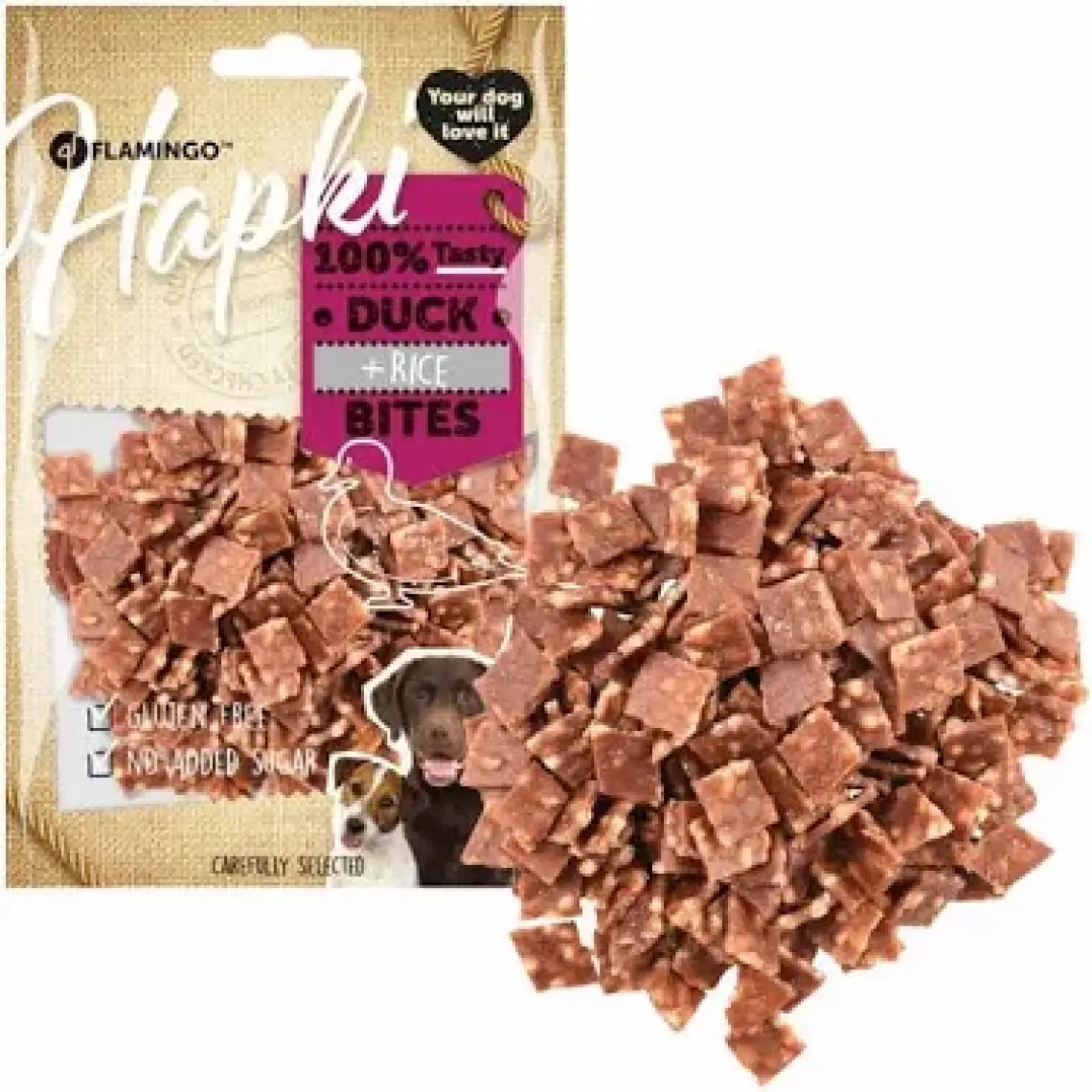 Flamingo Hapki Glutensiz Ördekli Bites Köpek Ödülü 85 Gr