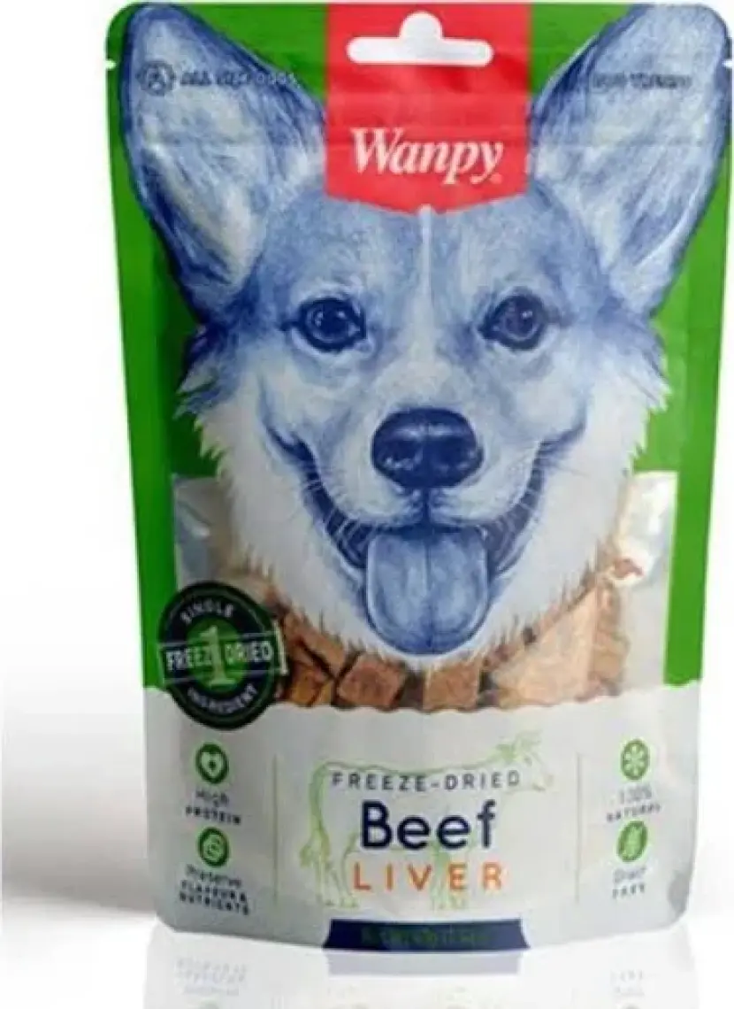 Wanpy Kurutulmuş %100 Dana Ciğeri Köpek Ödülü 40gr