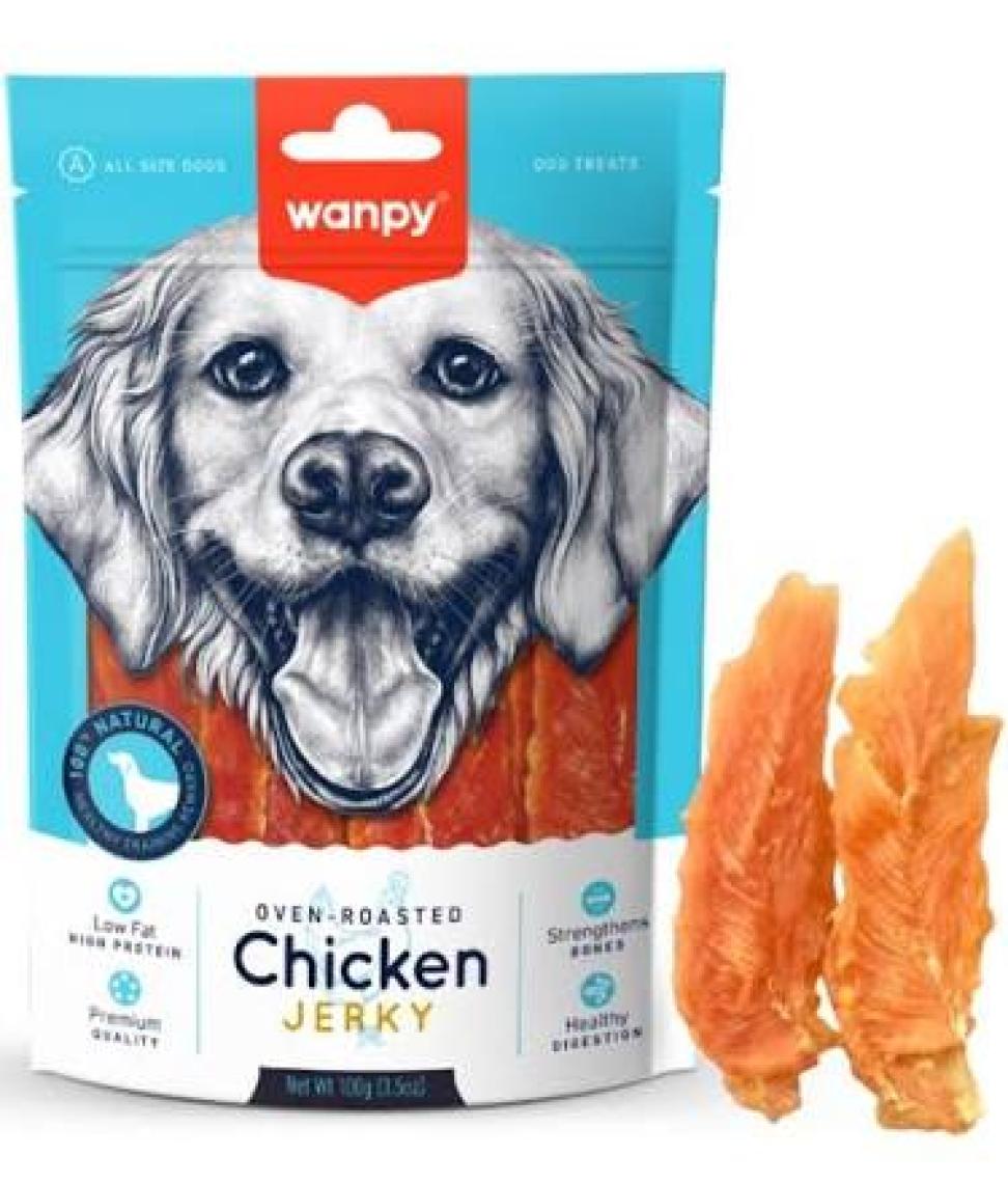 Wanpy Kavrulmuş Tavuk Parçalı Köpek Ödülü 100 gr