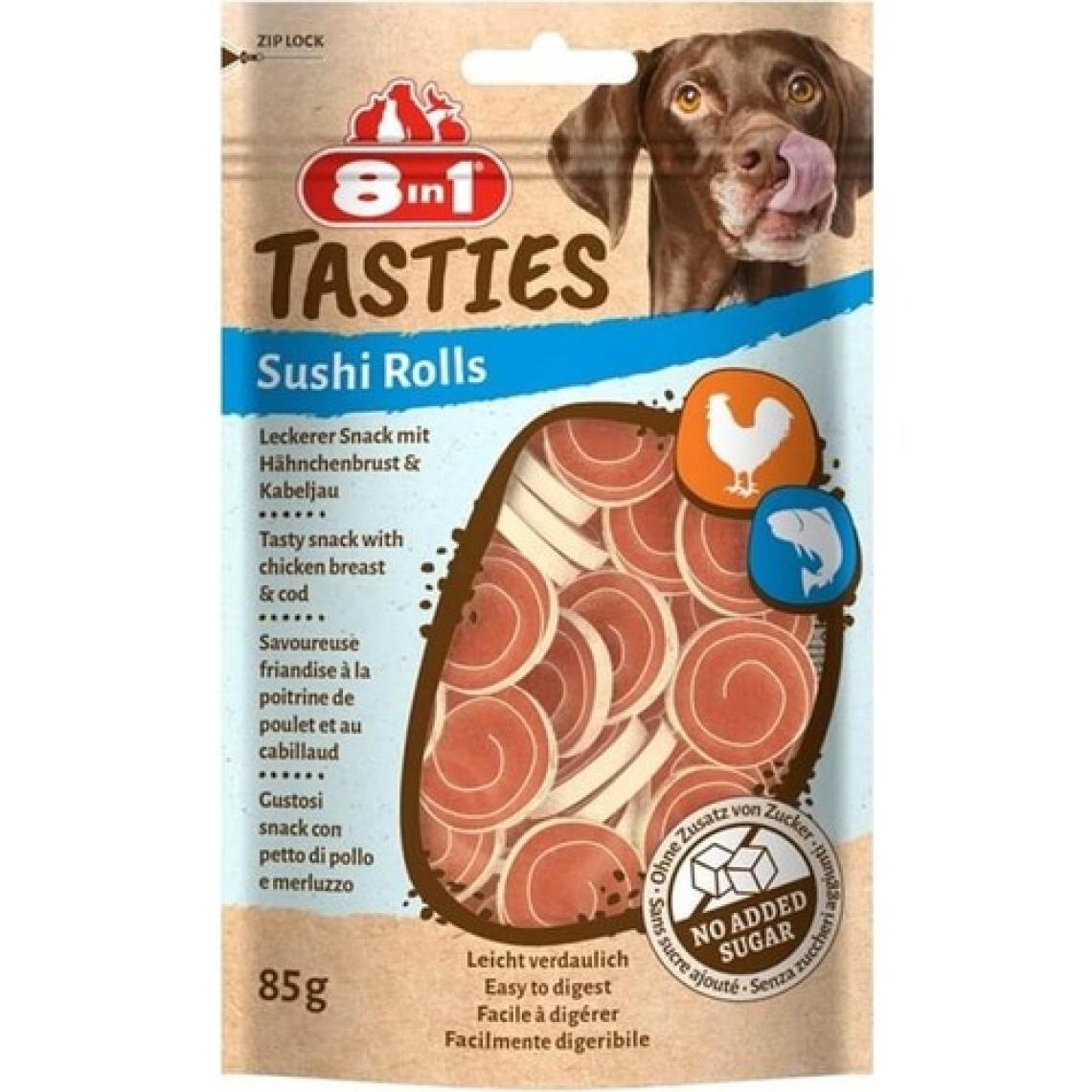8in1 Tasties Sushi Rolls Tavuklu Balıklı Sushi Köpek Ödülü 85 gr