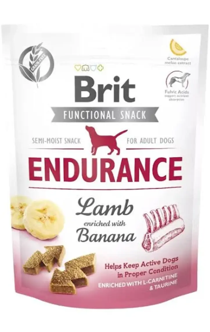 Brit Care Functional Snack Endurance Kuzu ve Muzlu Köpek Ödül Maması 150 gr
