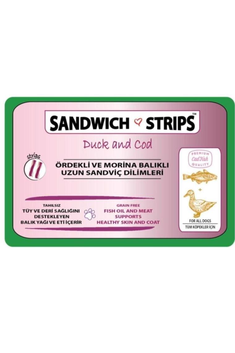 Freshy Sandwich Strips Ördekli ve Morina Balıklı Köpek Ödülü
