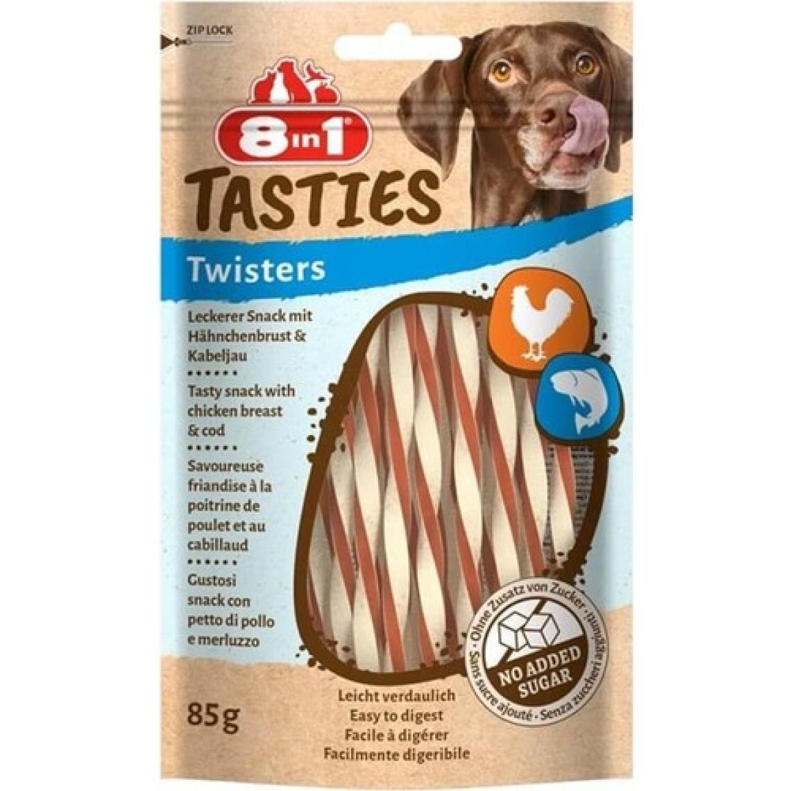 8in1 Tasties Twisters Tavuklu Balıklı Burgu Köpek Ödülü 85 gr