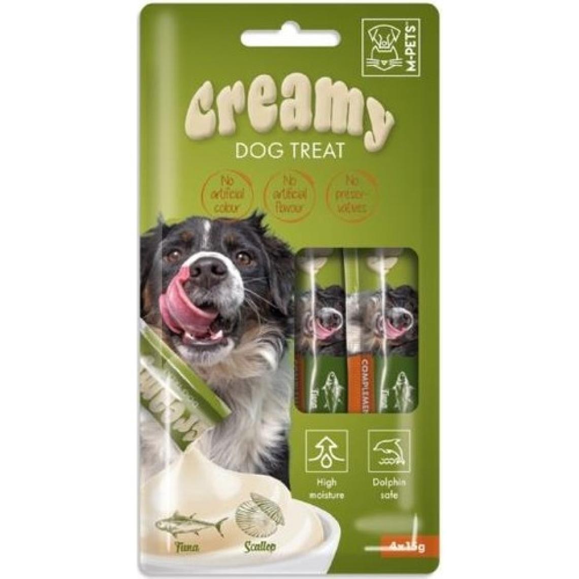 M-Pets Ton Balıklı ve Deniz Taraklı Köpek Ödül Kreması 4X15 gr