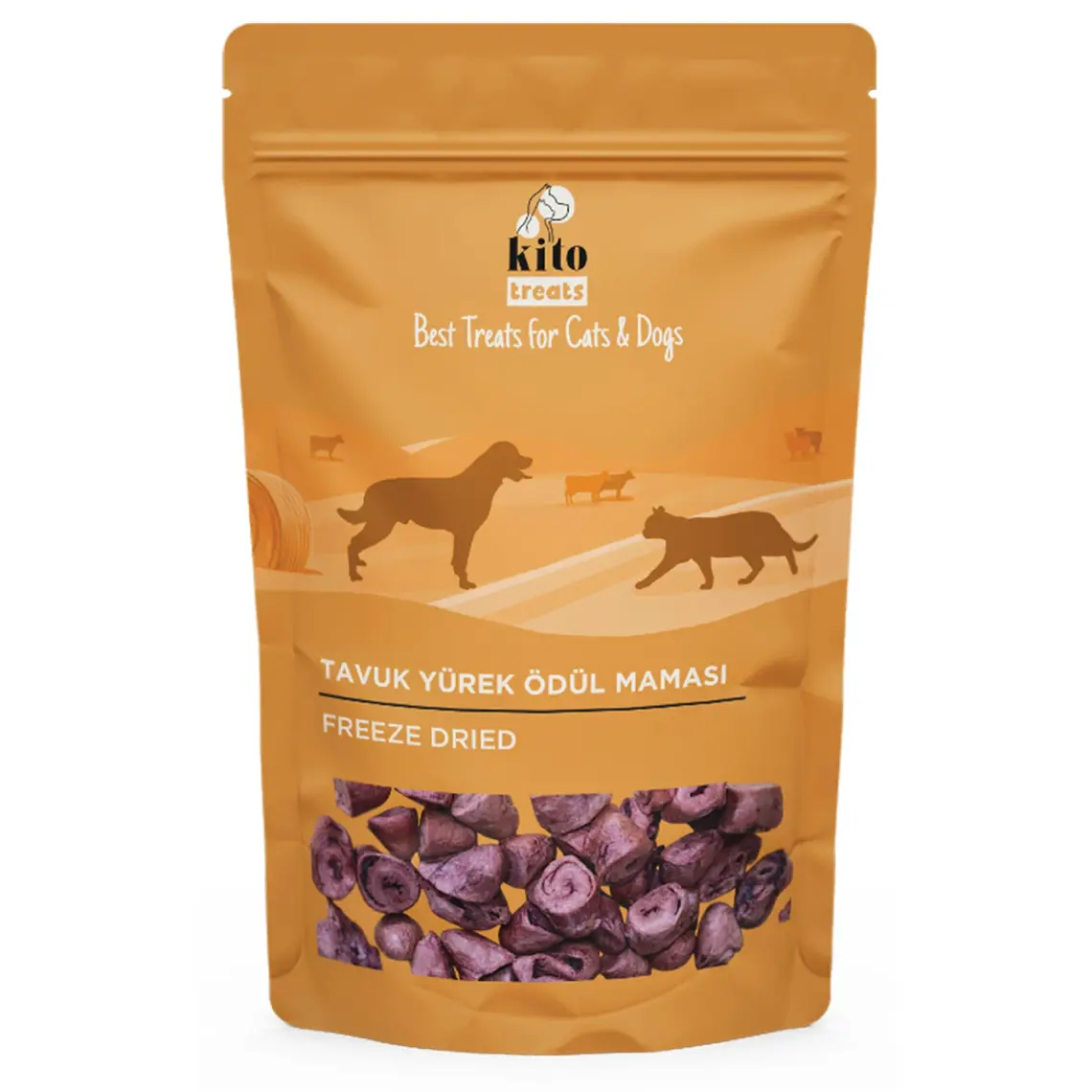 Kito Freeze Dried Tavuk Yürek Köpek Ödül Maması %100 Doğal, Glutensiz 30 gr(Dog Treat)