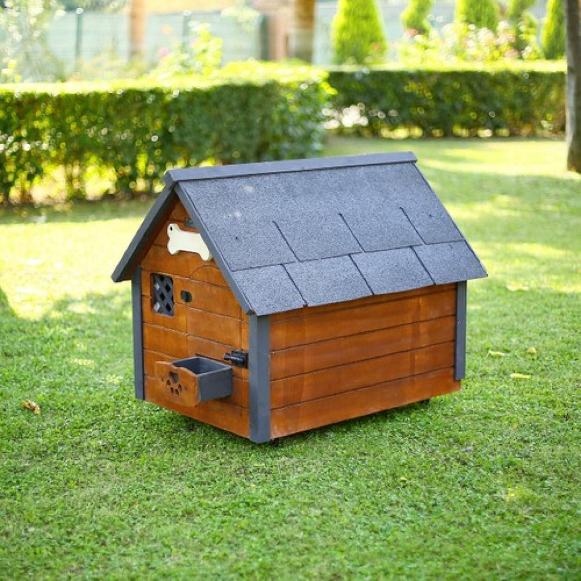 Mandu Isı Yalıtımlı Medium Ahşap Köpek Kulübesi