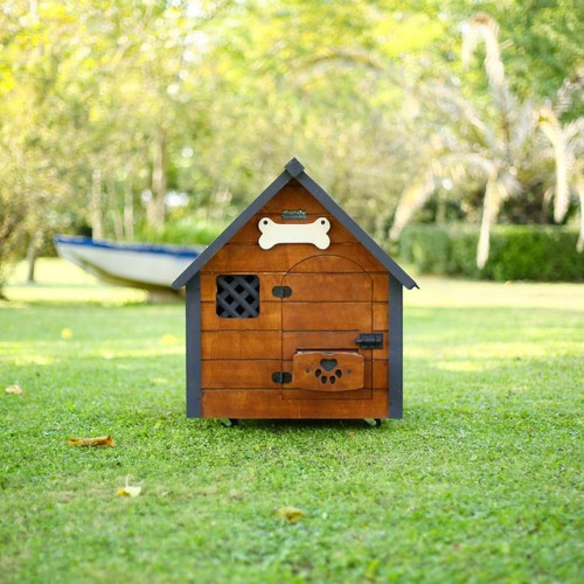 Mandu Isı Yalıtımlı Medium Ahşap Köpek Kulübesi