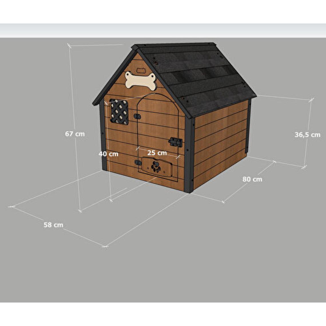 Mandu Isı Yalıtımlı Medium Ahşap Köpek Kulübesi