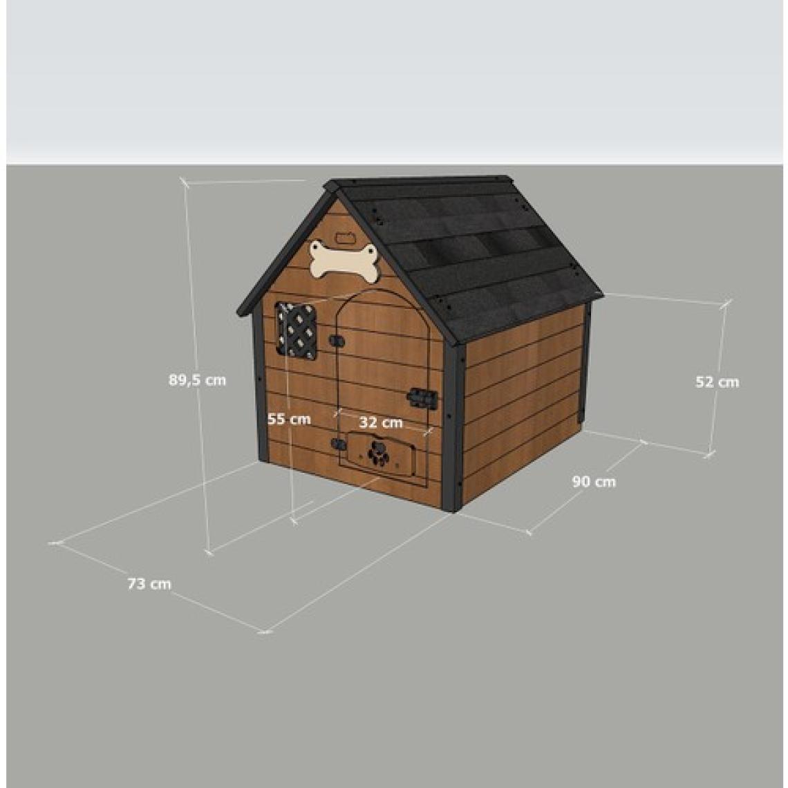 Mandu Isı Yalıtımlı Ahşap Köpek Kulübesi (Large)