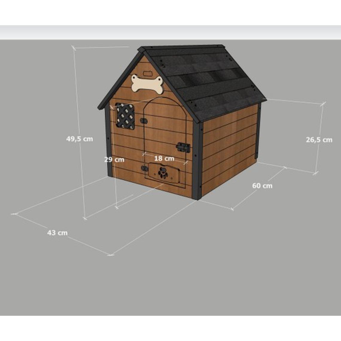 Mandu Isı Yalıtımlı Small Ahşap Köpek Kulübesi