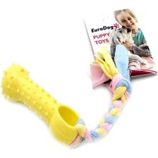 EuroDog Puppy Toys Ufak Kemik Diş Kaşıma Köpek Oyuncağı Sarı 19 Cm